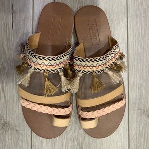 Tassel Slip-On Sandals